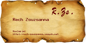 Rech Zsuzsanna névjegykártya